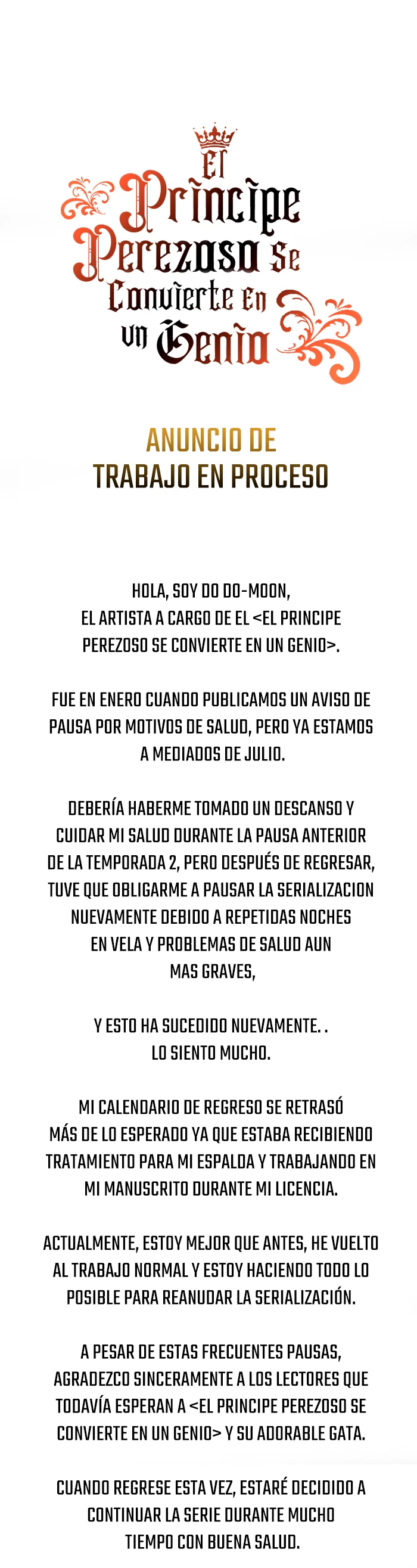 El principe perezoso se convierte en un genio > Capitulo 106.3 > Page 01