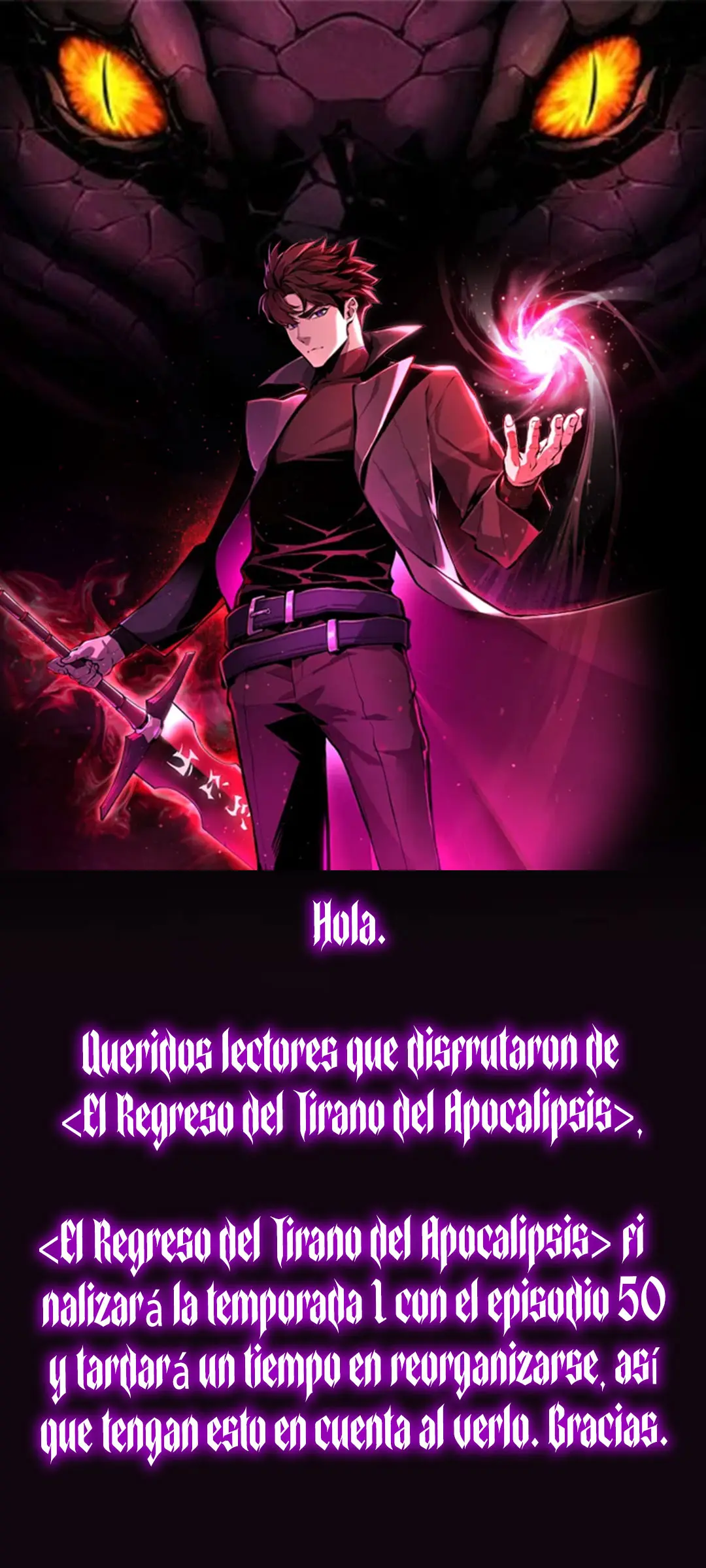 El Regreso del Tirano del Apocalipsis > Capitulo 50.5 > Page 01