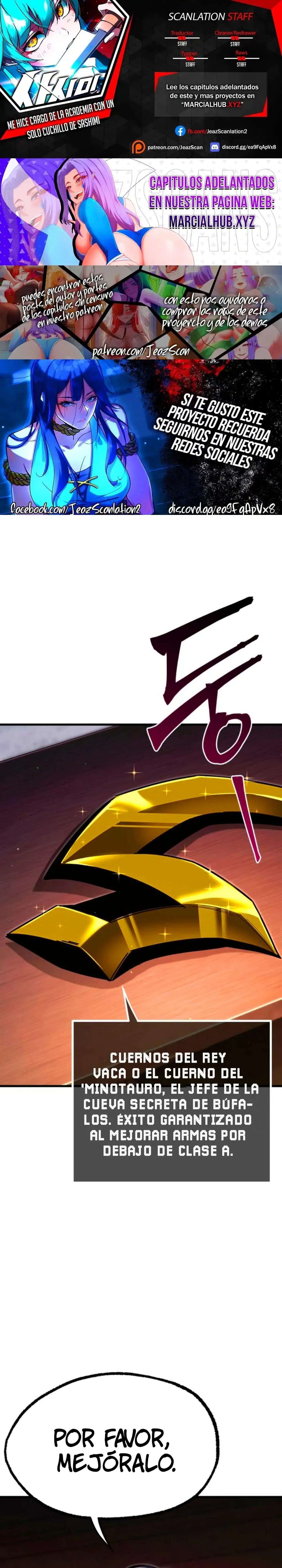 Me hice cargo de la Academia con un solo cuchillo de sashimi  > Capitulo 34 > Page 01