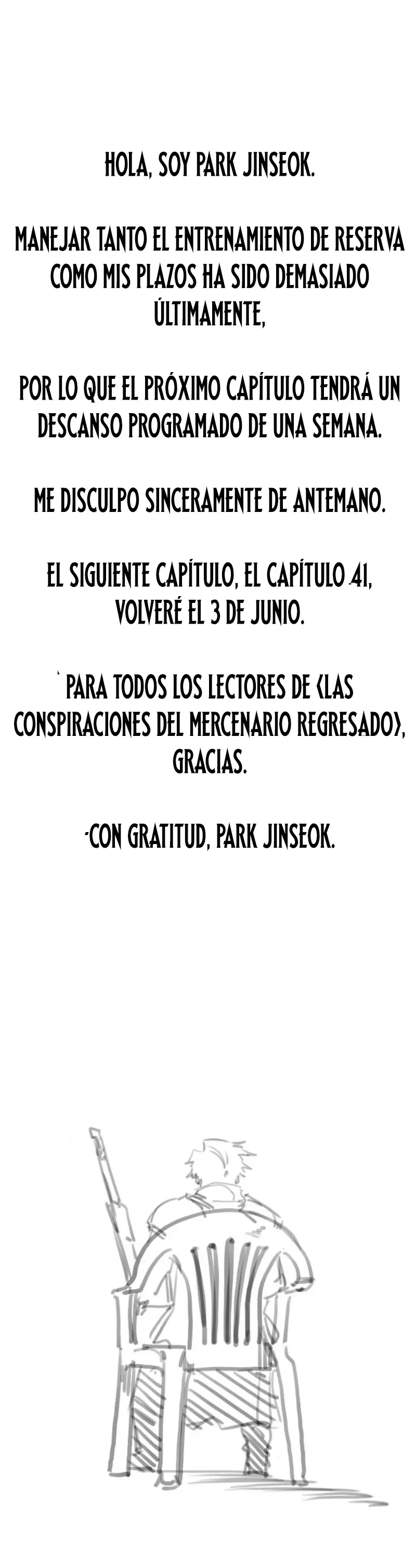 Las conspiraciones del mercenario regresado > Capitulo 40.05 > Page 01