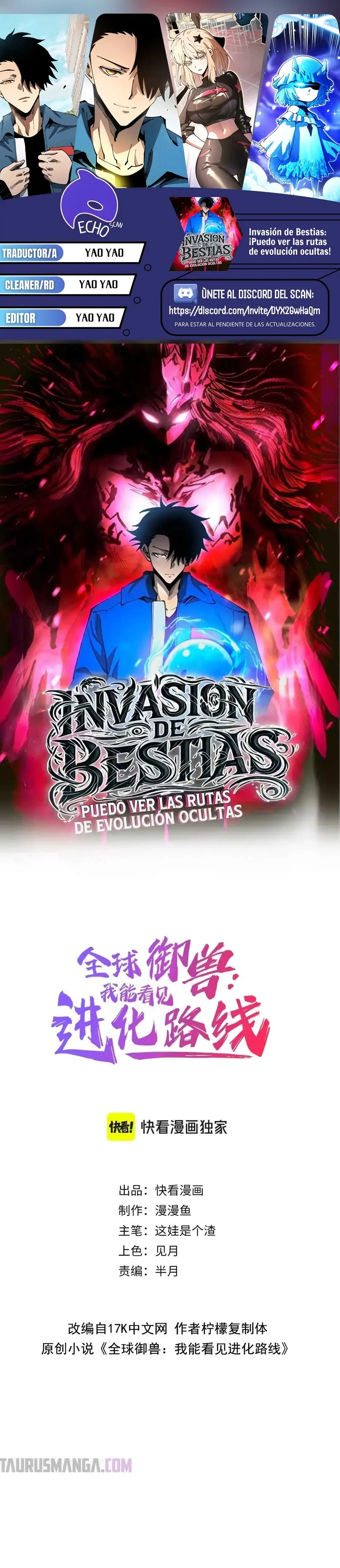 Invasión de Bestias: ¡Puedo ver las rutas  de evolución ocultas! > Capitulo 33 > Page 01