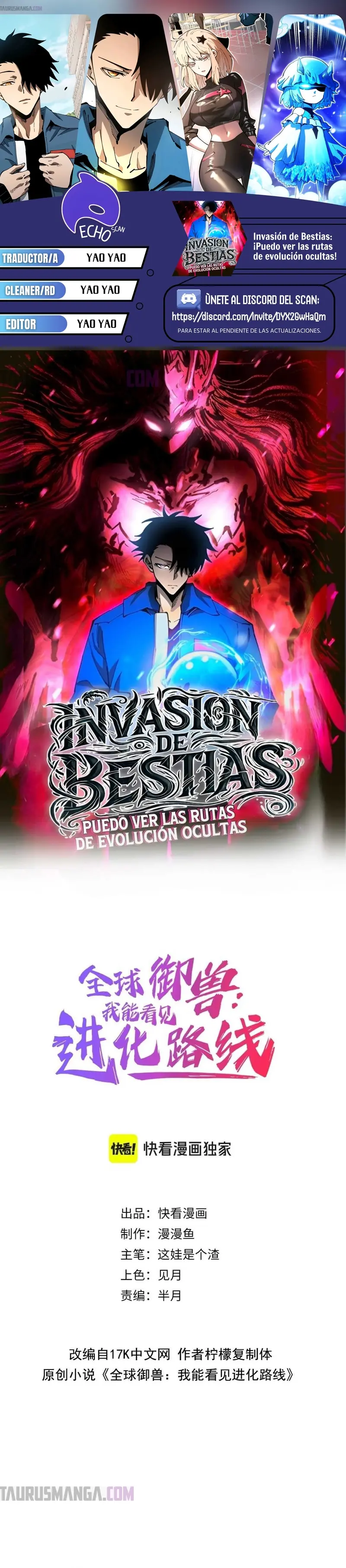 Invasión de Bestias: ¡Puedo ver las rutas  de evolución ocultas! > Capitulo 34 > Page 01