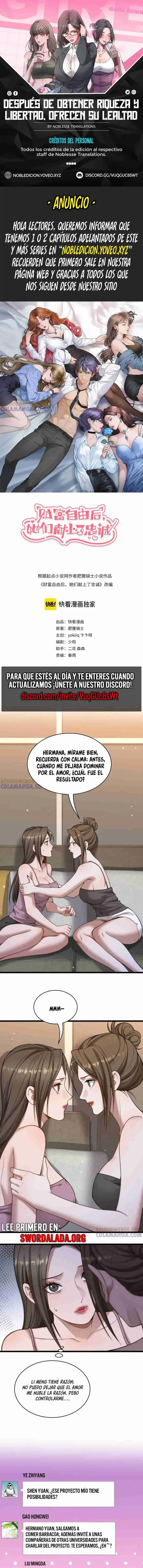 Después de Obtener Riqueza y Libertad, Ofrecen su Lealtad. > Capitulo 37 > Page 01