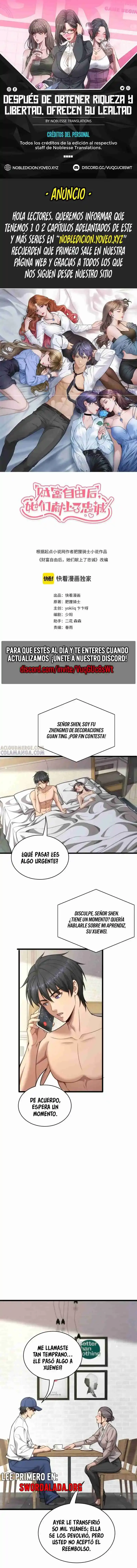 Después de Obtener Riqueza y Libertad, Ofrecen su Lealtad. > Capitulo 40 > Page 01