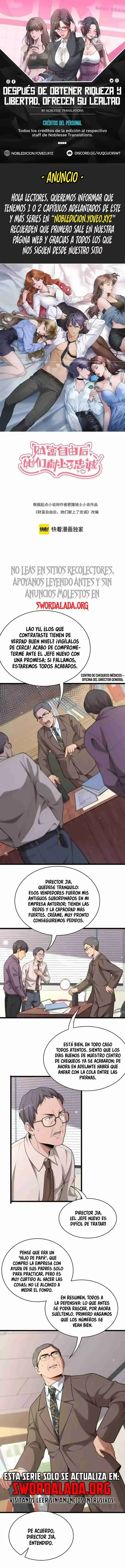 Después de Obtener Riqueza y Libertad, Ofrecen su Lealtad. > Capitulo 52 > Page 01