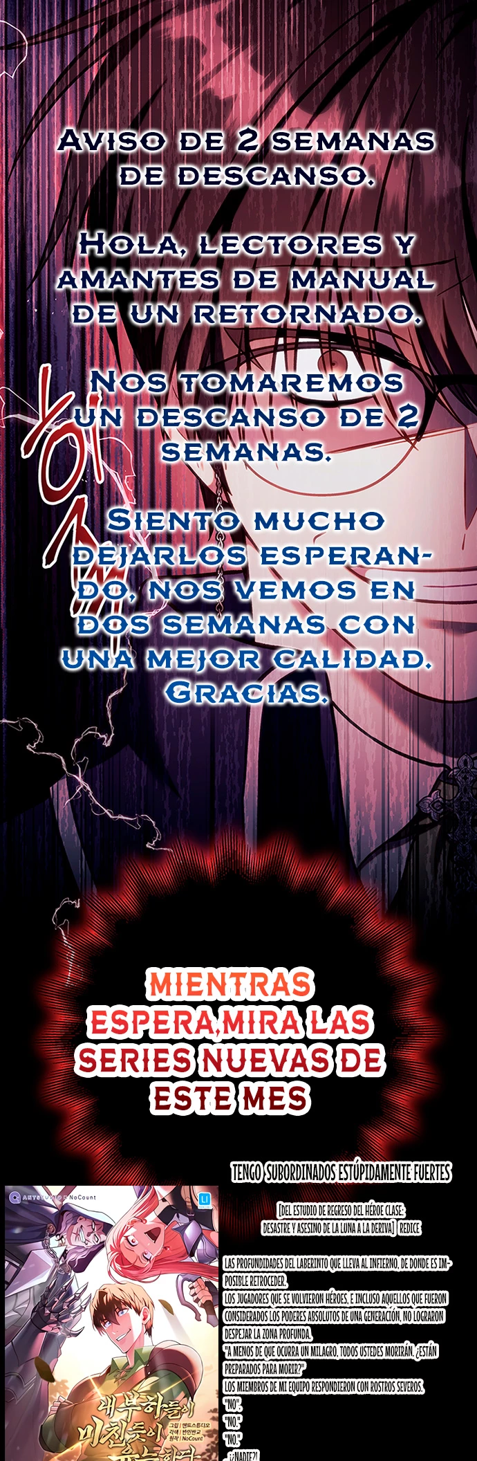 Manual de instrucciones del Reencarnado > Capitulo 70.05 > Page 01