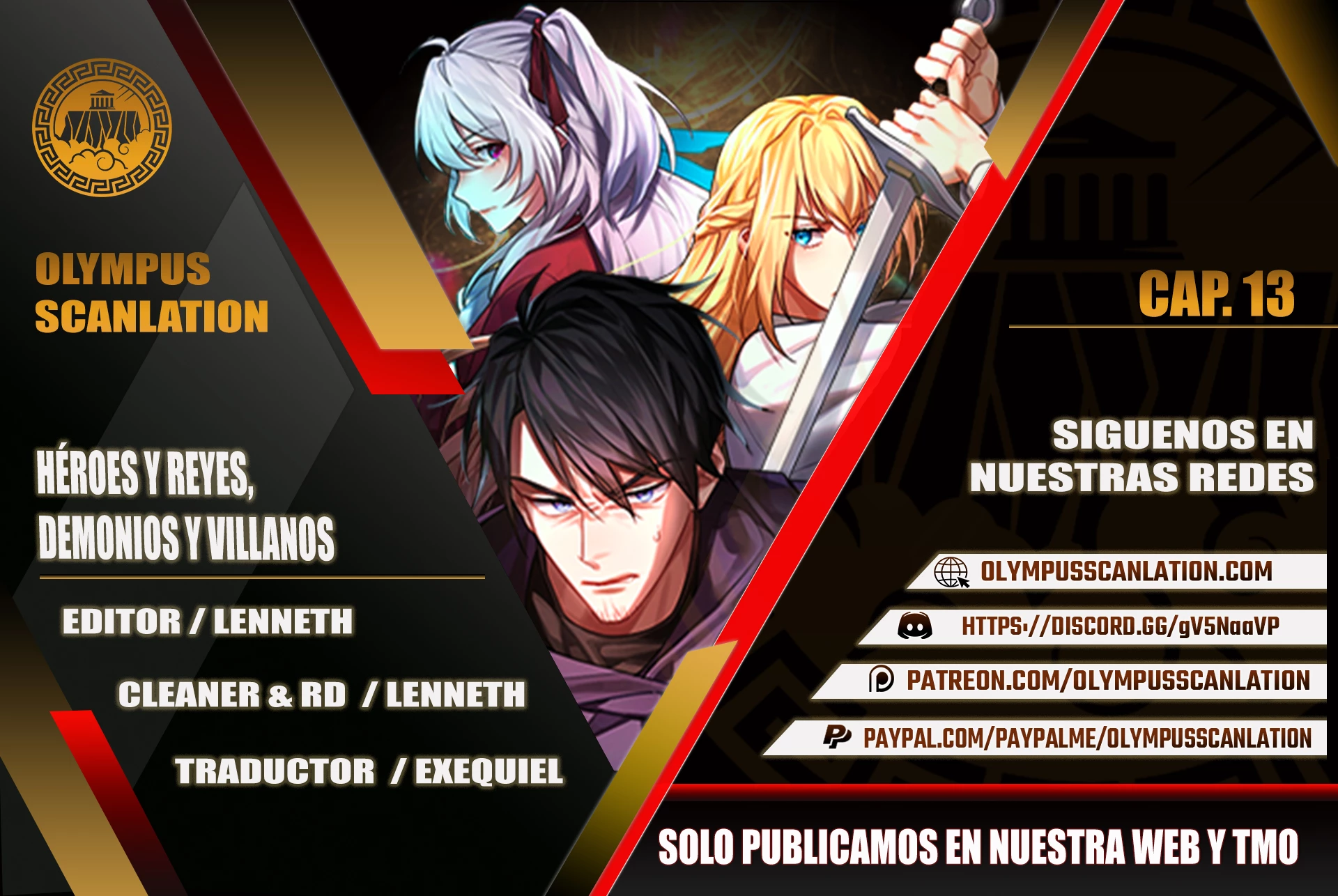 El Héroe, El Rey Demonio y El Villano > Capitulo 13 > Page 01