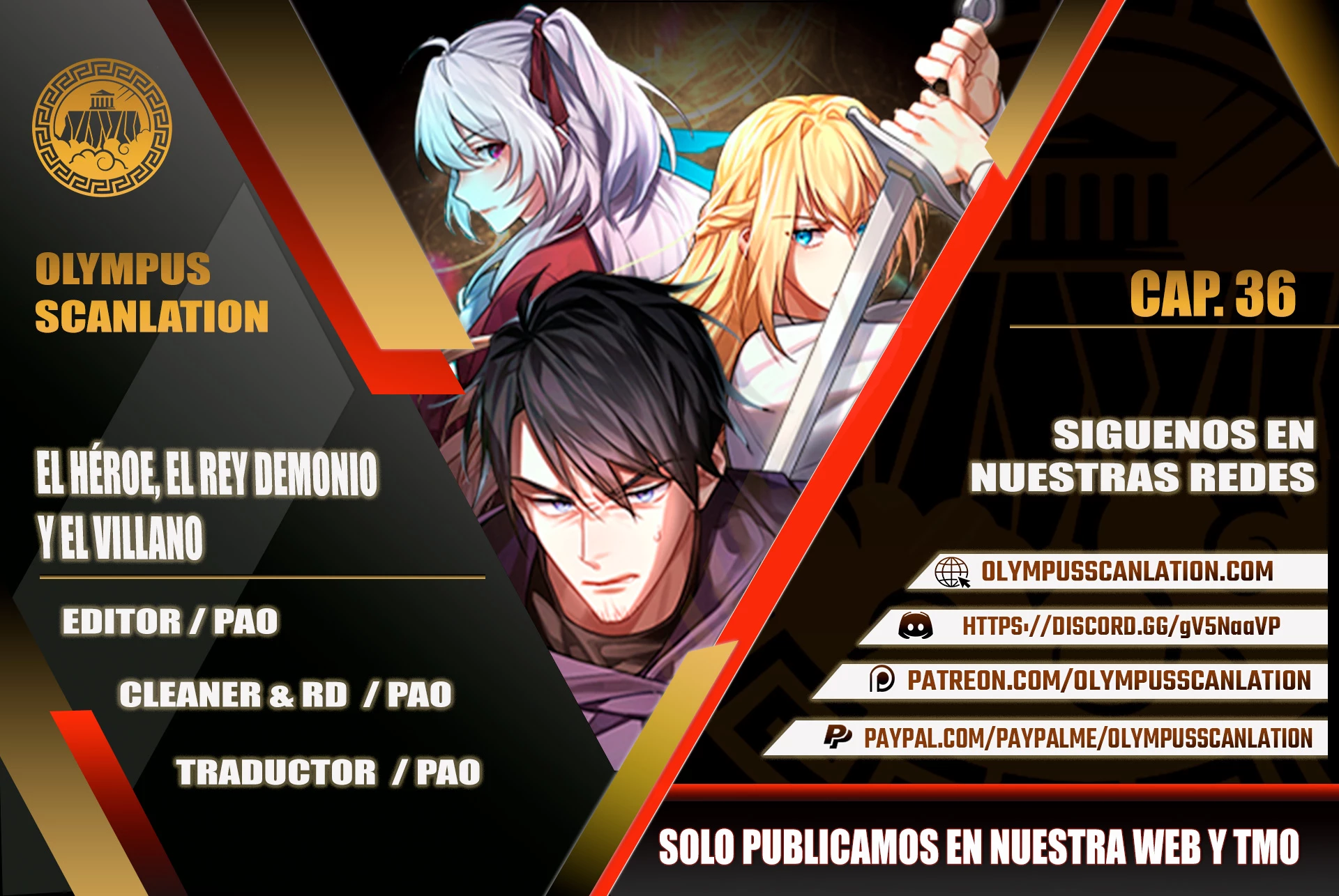 El Héroe, El Rey Demonio y El Villano > Capitulo 36 > Page 01