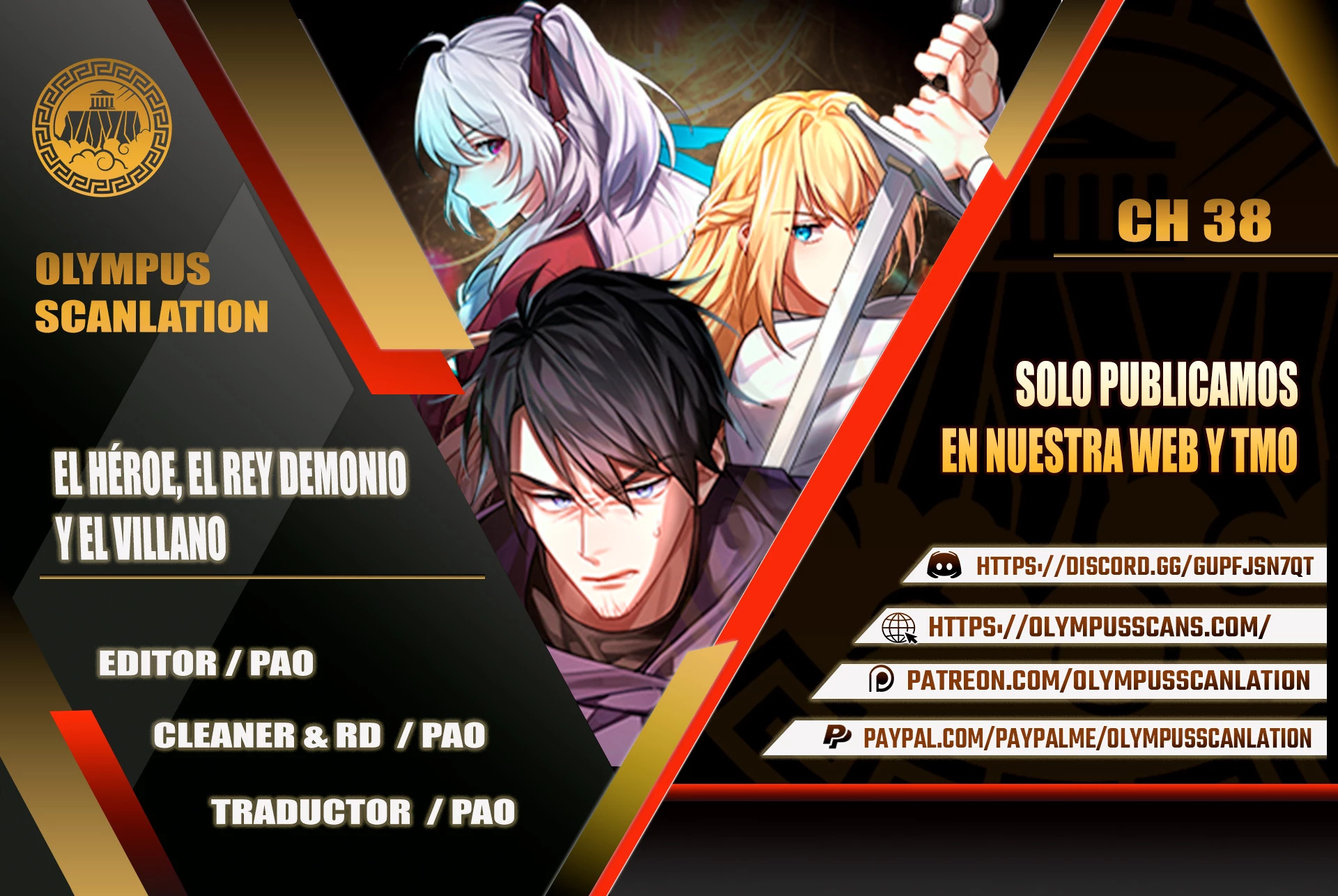 El Héroe, El Rey Demonio y El Villano > Capitulo 38 > Page 01
