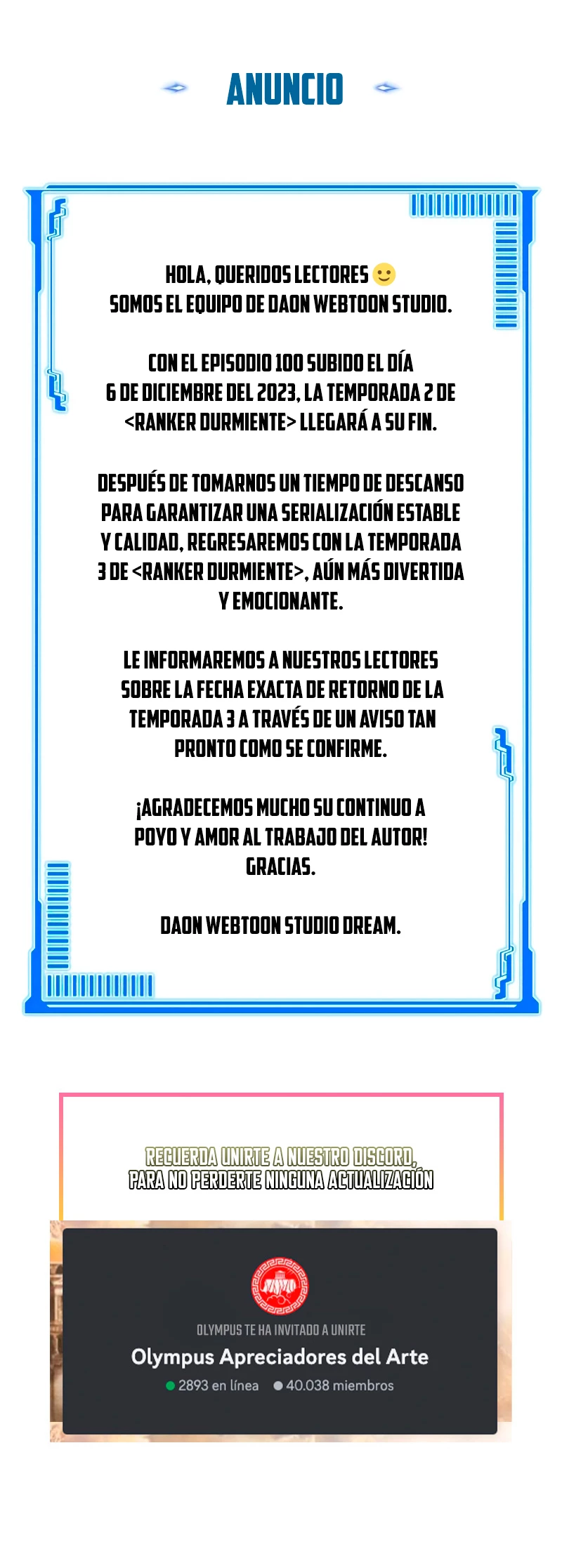 Ranker Dormido > Capitulo 100.5 > Page 01