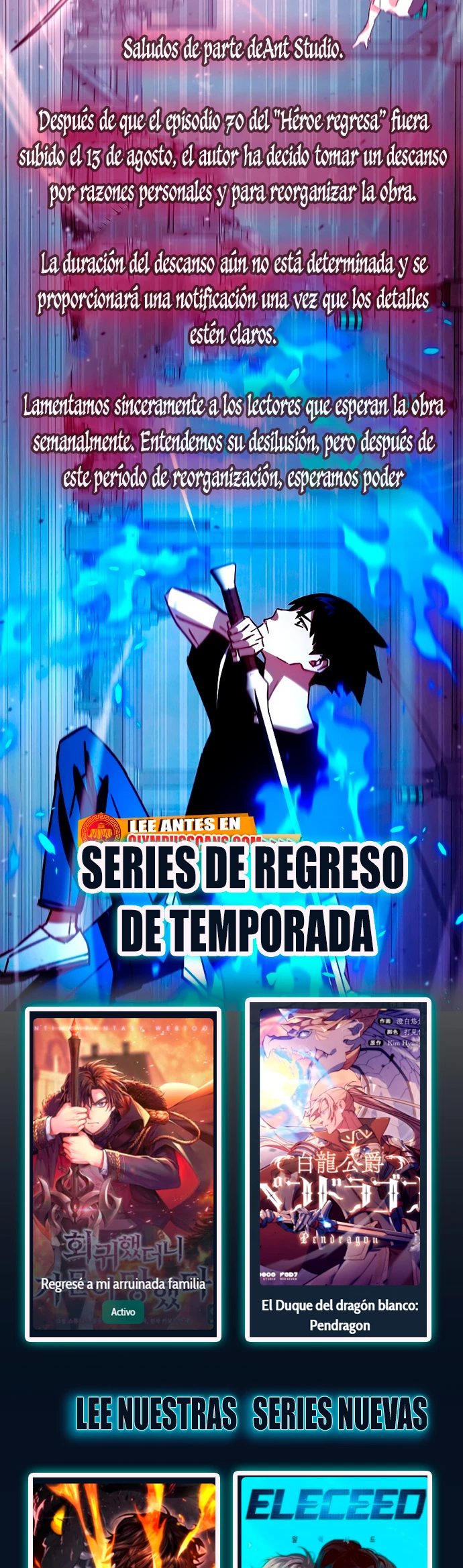 Heroe, regresa > Capitulo 70.5 > Page 01