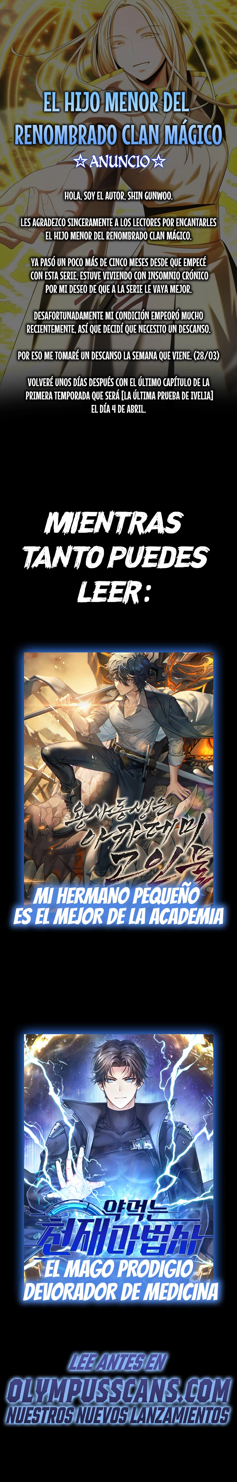 El Hijo Menor del Renombrado Clan Mágico > Capitulo 44.05 > Page 01