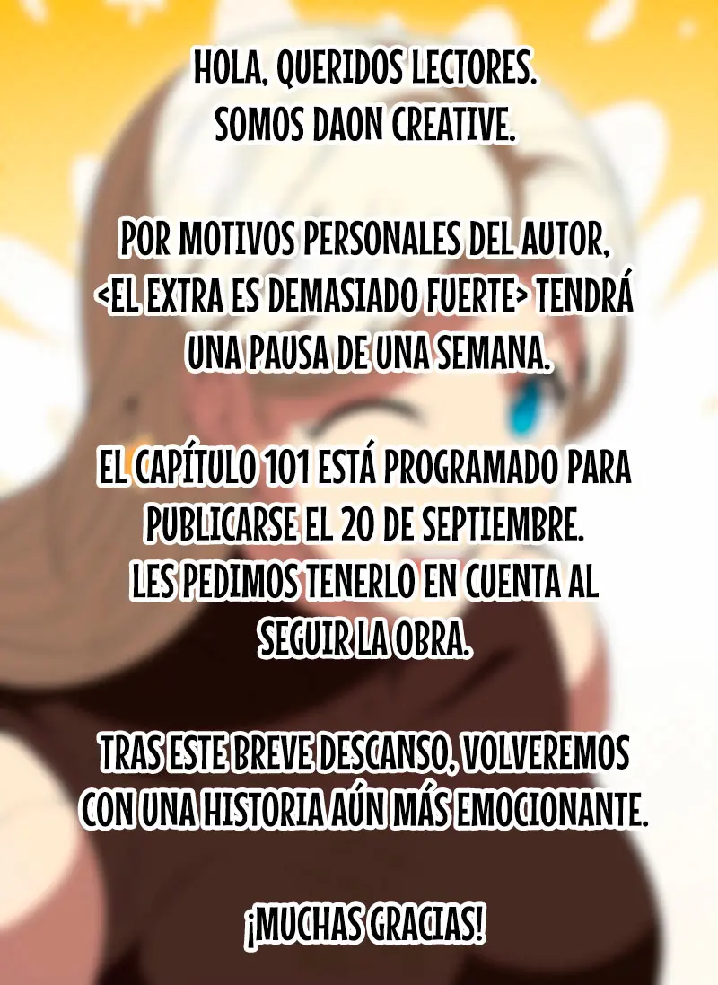 El Extra es Demasiado Fuerte > Capitulo 100.5 > Page 01