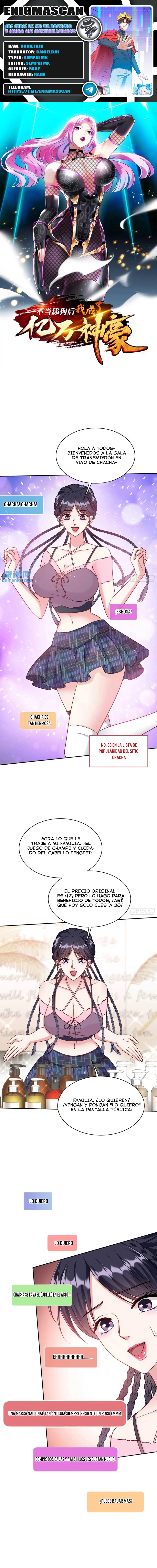 ¡Me cansé de ser un rastrero y Ahora soy Multimillonario! > Capitulo 46.1 > Page 01