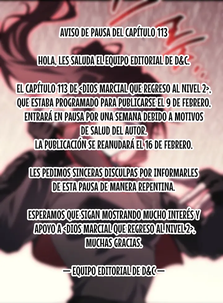 El Dios Marcial que Regresó al nivel 2 > Capitulo 112.5 > Page 01
